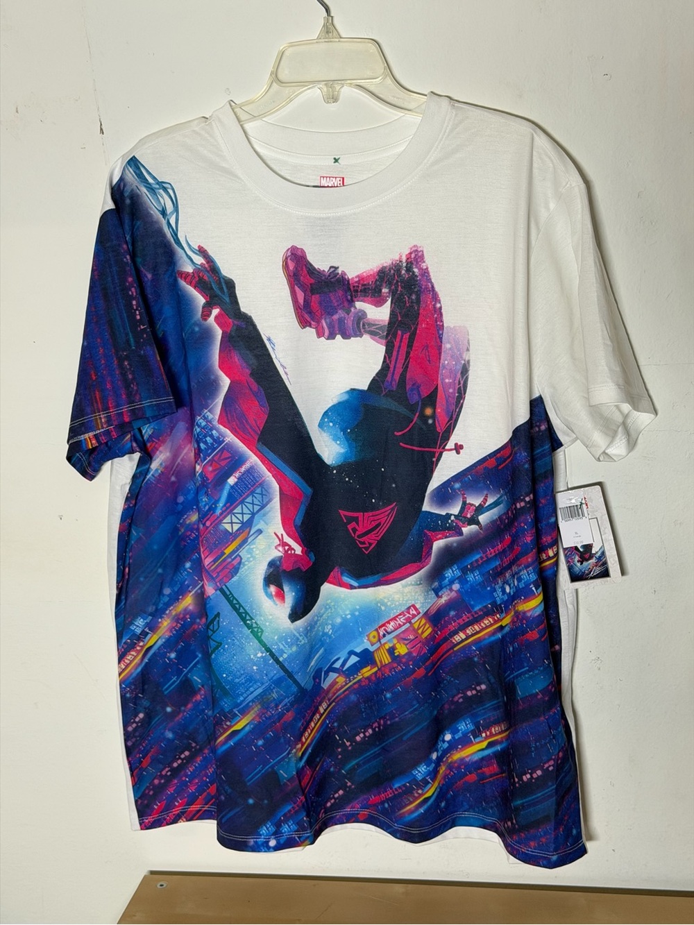 Marvel Spider-Man Miles Morales Artist Series Graphic Tee White XL BNWT